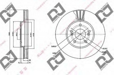 DJ PARTS bd1047 -  Тормозной диск